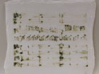 Beethoven Piano Concerto No. 5 in Eb major, Extract from Movement 2, Porcelain Music Score by Barbara Wakefield. Float mounted in box frame with museum art glass