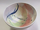 'Birdsong' series, double form bowl, slipcast, w17cms h12cms