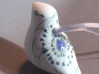 Bone China bird, White Anenome Rose design
